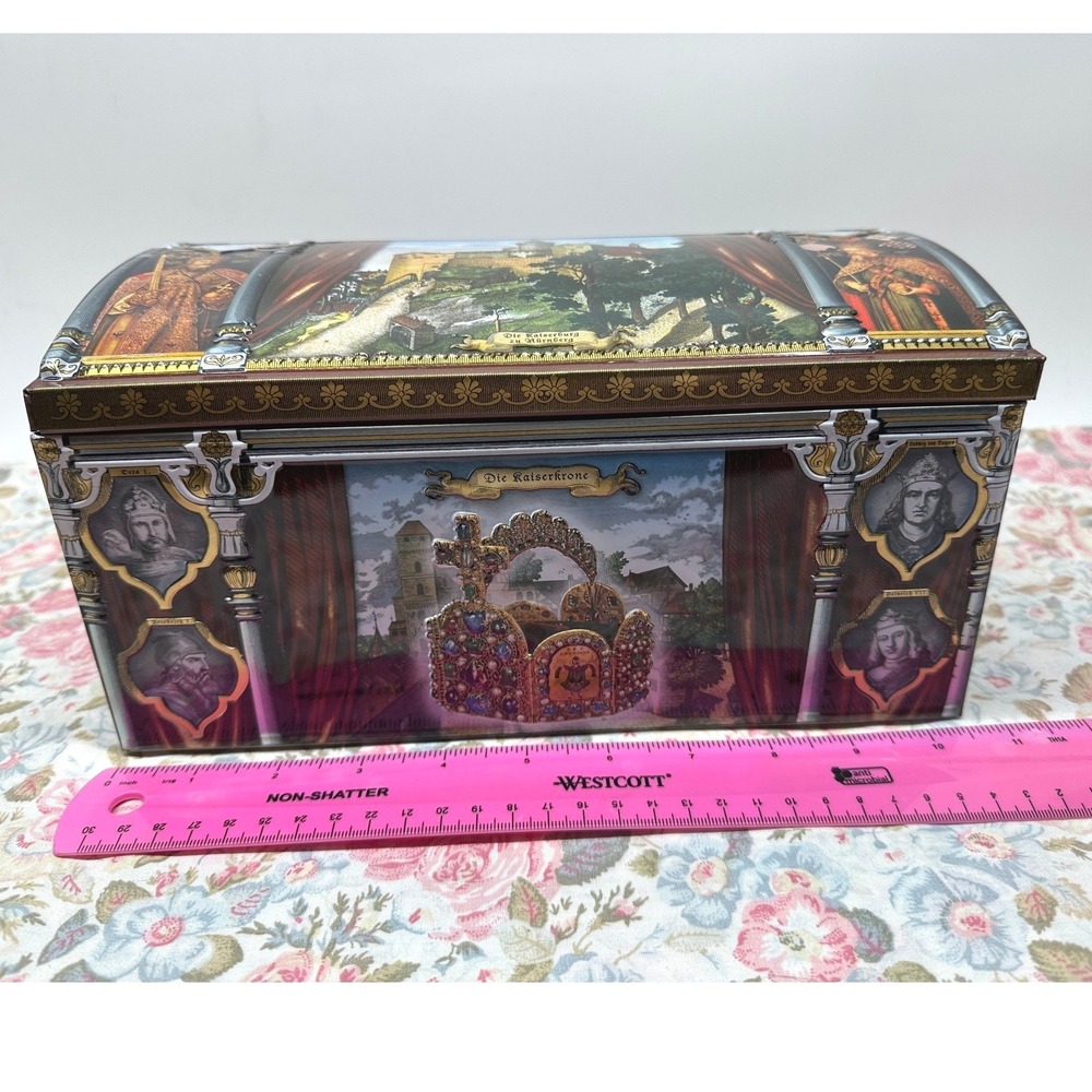 Lebkuchen-Schmidt German Emperors Kaiserburg Nuremberg Large Collectible Tin